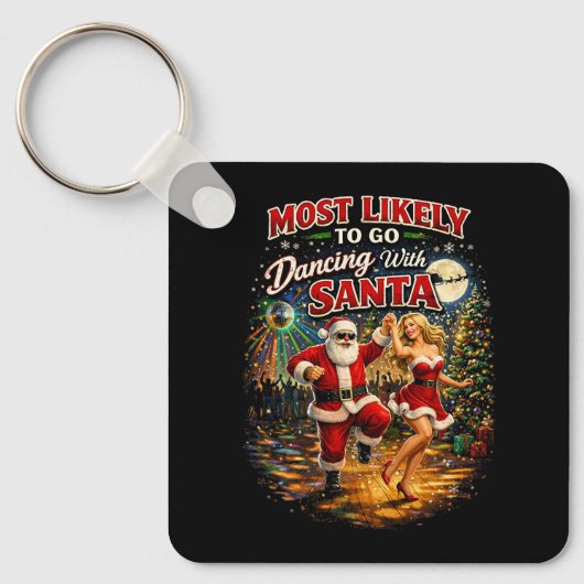 Dancing with Santa Sleutelhanger (Voorkant)