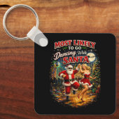 Dancing with Santa Sleutelhanger (Voorkant)