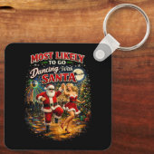 Dancing with Santa Sleutelhanger (Achterkant)
