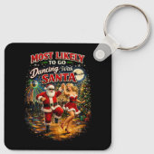 Dancing with Santa Sleutelhanger (Achterkant)