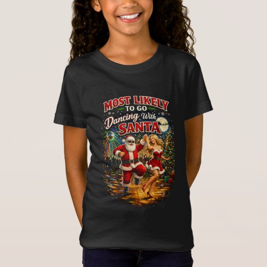 Dancing with Santa T-shirt (Voorkant)