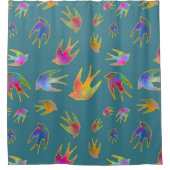 Dancing with the Wind on a Tranquil Twilight Douchegordijn (Voorkant)