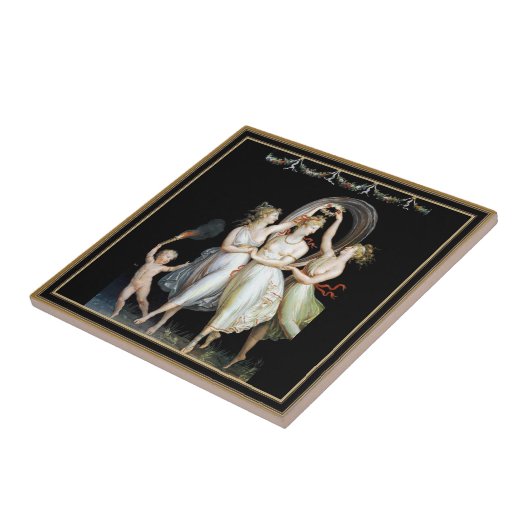 Dancing Women Tile Tegeltje (Zijkant)