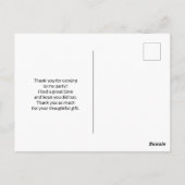 Dancing Woodland Animals Waterverf Dank u Briefkaart (Achterkant)