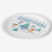 Dancing Woodland Animals Waterverf Papieren Bordje (Gekanteld)