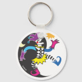 Dancing yinyang jester sleutelhanger (Voorkant)