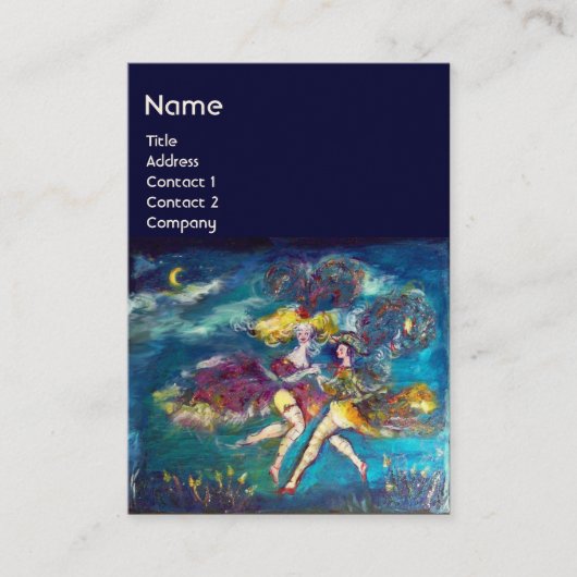 DANCTIE EN MUZIEK IN DE NACHT MONOGRAM VISITEKAARTJE (Voorkant)