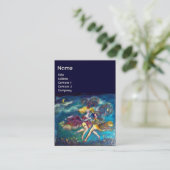 DANCTIE EN MUZIEK IN DE NACHT MONOGRAM VISITEKAARTJE (Staand voorkant)