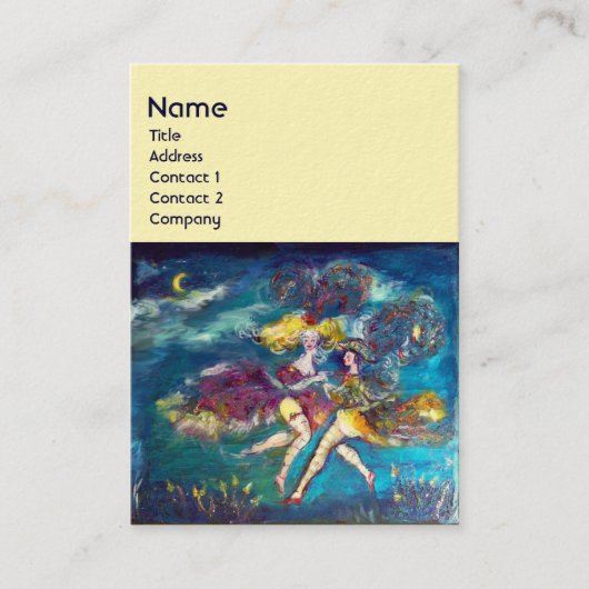 DANCTIE EN MUZIEK IN DE NACHT MONOGRAM VISITEKAARTJE (Voorkant)