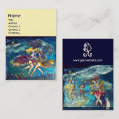 DANCTIE EN MUZIEK IN DE NACHT MONOGRAM VISITEKAARTJE (Voorkant / Achterkant)