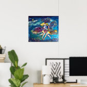 DANCTIE IN DE NACHT Carnival Dancers İn Moonlight Poster (Thuiskantoor)