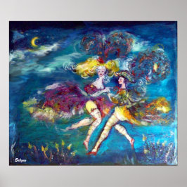 DANCTIE IN DE NACHT Carnival Dancers İn Moonlight Poster