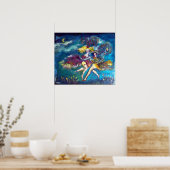 DANCTIE IN DE NACHT Carnival Dancers İn Moonlight Poster (Keuken)