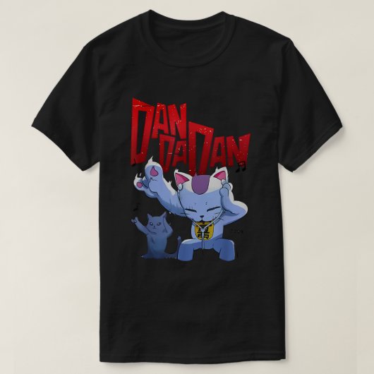 Dandadan Cat Anime Schattigee Manga Turbo Granny K T-shirt (Design voorkant)