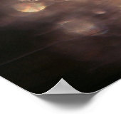 Dandalion Seeds met druppels in Golden Light Poster (Hoek)