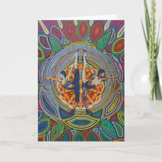 Dandayamana Dhanurasana - 2010 as greetingcard Kaart