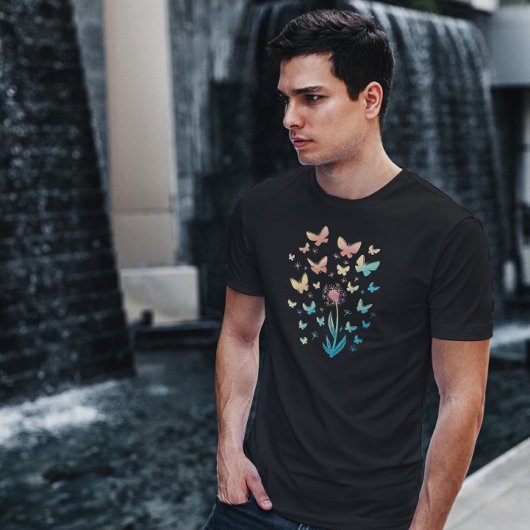 Dandeliensloer en botervliegen t-shirt
