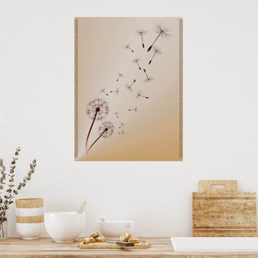 Dandeliers afdrukken poster (Keuken)
