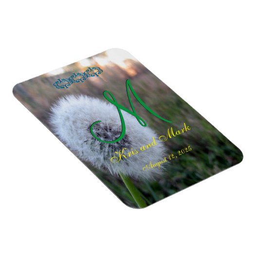 Dandelion 3d Monogram Magneet (Rechterzijde)