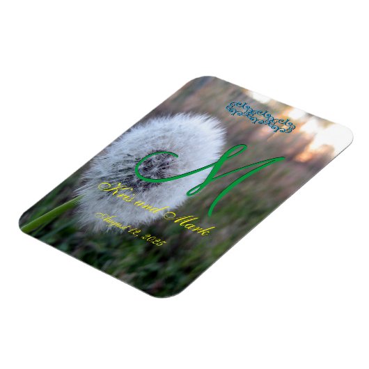 Dandelion 3d Monogram Magneet (Linkerzijde)