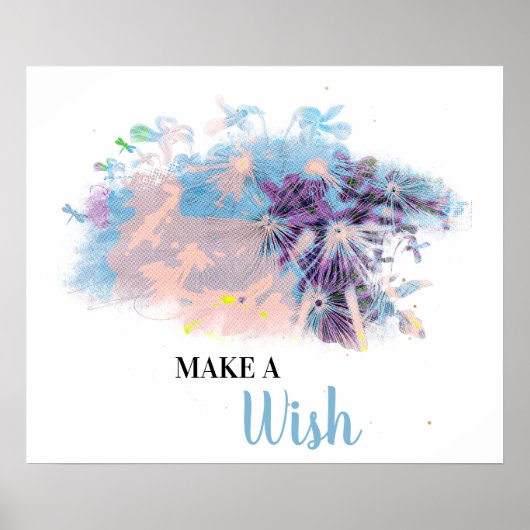 *~* DANDELION Abstract maak een wens Poster (Voorkant)