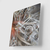 Dandelion Abstract Vierkante Klok (Hoek)