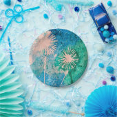 Dandelion abstracte waterverf geschilderd papieren bordje (Feest)