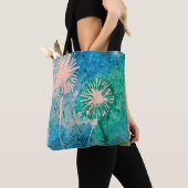 Dandelion abstracte waterverf geschilderd tote bag (Dichtbij)