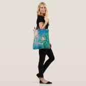 Dandelion abstracte waterverf geschilderd tote bag (Op model)