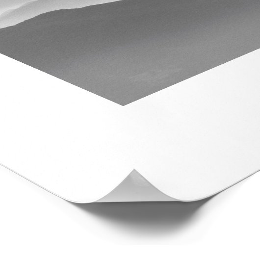 Dandelion Air Ballon Gray Mountains Mystical Poster (Hoek)