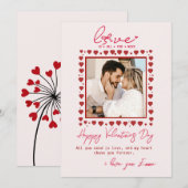 Dandelion All You Need Is Love Valentines Day Feestdagenkaart (Voorkant / Achterkant)