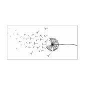 Dandelion-bemoedigende vormgeving rubberstempel (Afrduk)