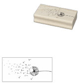 Dandelion-bemoedigende vormgeving rubberstempel (Gestempeld)