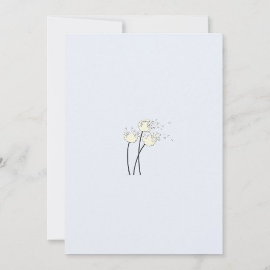 Dandelion Bgloing Kaart (Achterkant)