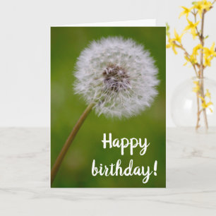 Dandelion Birthday Blessings Kaart