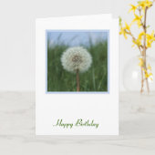 Dandelion Birthday-kaart Kaart (Gele Bloem)