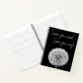 Dandelion Black White closeup foto motivatie Notitieboek (Binnen)