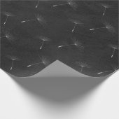 Dandelion Black White Lines Chalkboard Lines Cadeaupapier (Hoek)