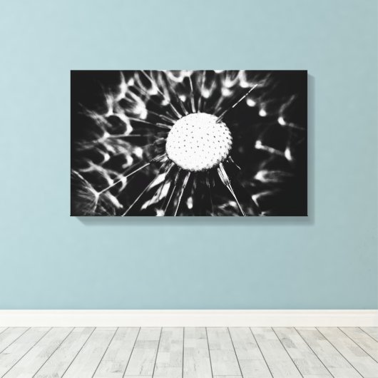 dandelion blacq canvas afdruk (Insitu (Houten vloer))