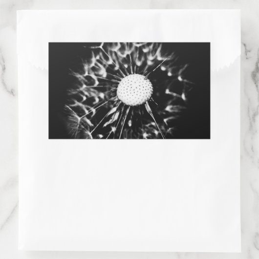 dandelion blacq rechthoekige sticker (Tas)