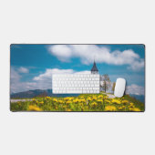 Dandelion bloemen in de primus Jamnik Sl. Bureaumat (Keyboard & Muis)