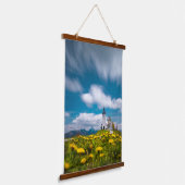 Dandelion bloemen in de primus Jamnik Sl. Hangend Wandkleed (Gebogen)