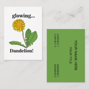 Dandelion Bloemen Make-up Artiest Stylist Visitekaartje