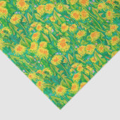 Dandelion Bloom Summer Flowers Floral Green Yellow Tissuepapier (Detail)