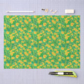 Dandelion Bloom Summer Flowers Floral Green Yellow Tissuepapier (Craft)