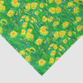 Dandelion Bloom Summer Flowers Floral Green Yellow Tissuepapier (Detail)