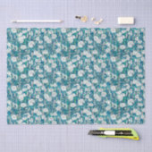 Dandelion Bloom Summer Flowers Floral Pattern Blau Tissuepapier (Craft)