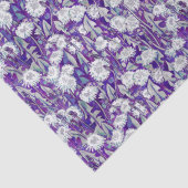 Dandelion Bloom Summer Flowers Floral Pattern Blau Tissuepapier (Detail)