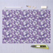 Dandelion Bloom Summer Flowers Floral Pattern Blau Tissuepapier (Craft)