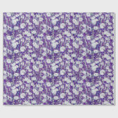 Dandelion Bloom Summer Flowers Floral Violet White Cadeaupapier (Vlak)
